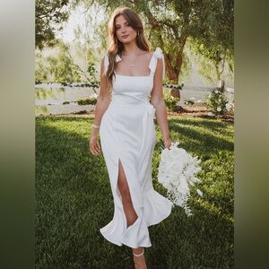 Show Me Your MuMu White Midi Dress